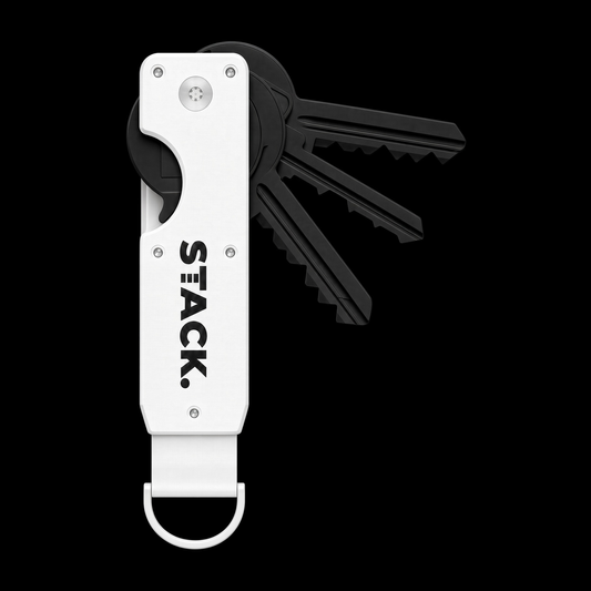 STACK.key, white key holder with black keys on black